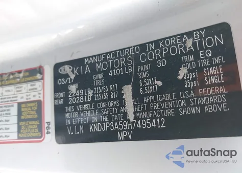 2017 Kia Soul + from USA, damaged, VIN KNDJP3A59H7495412